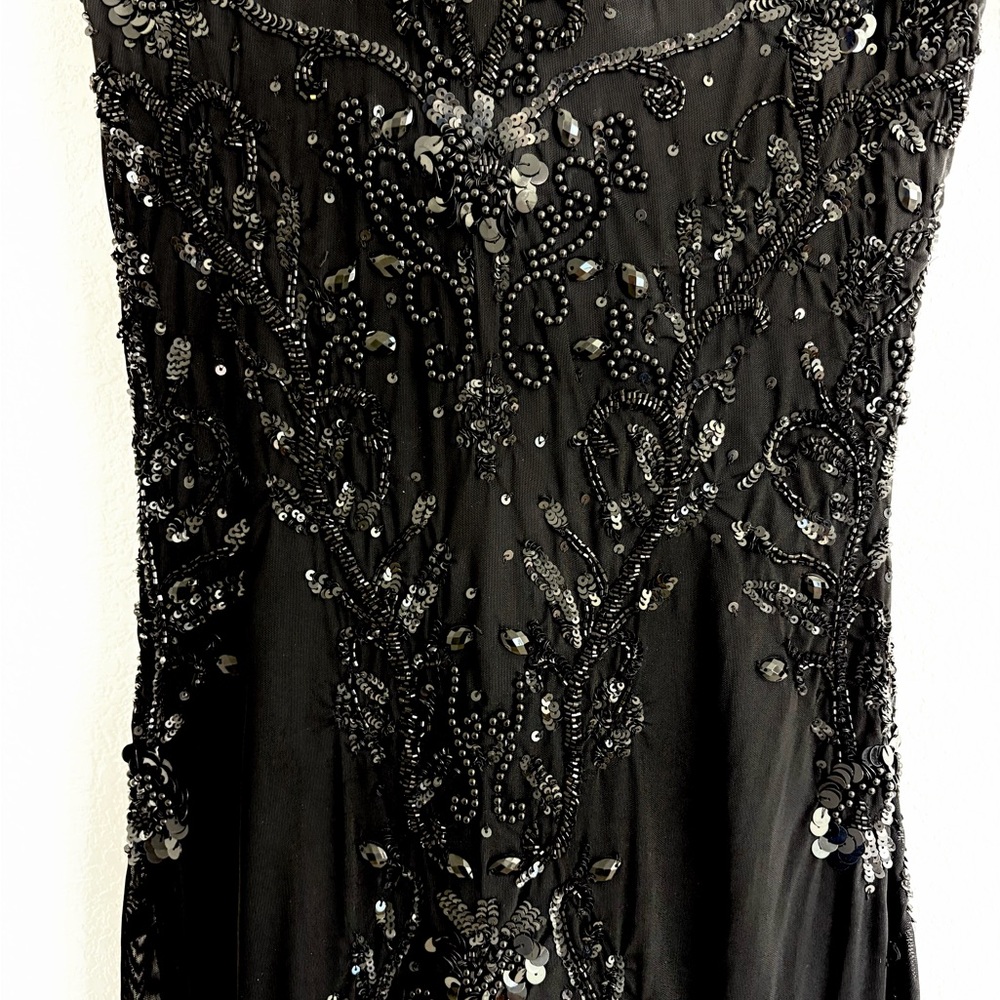 NWT Black EVENING Midi Dress from Jean Louis Scherrer SZ Small